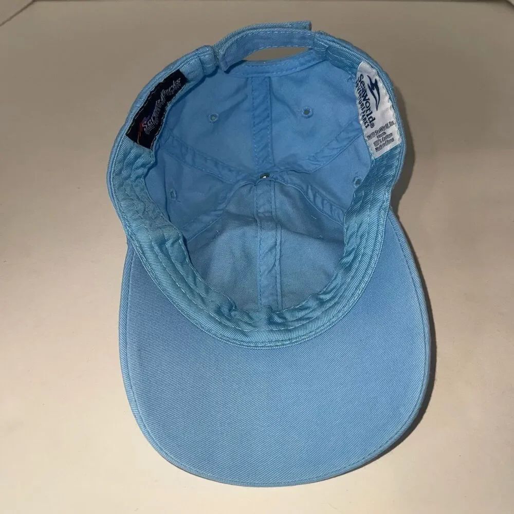 SeaWorld Polar Bears On Patrol Light Blue Youth Child Adjustable Hat